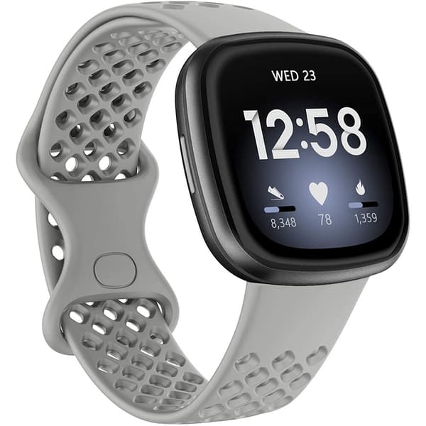 Silikoninen kelloranneke Fitbit Versa 3 / Fitbit Senselle Grey Grey
