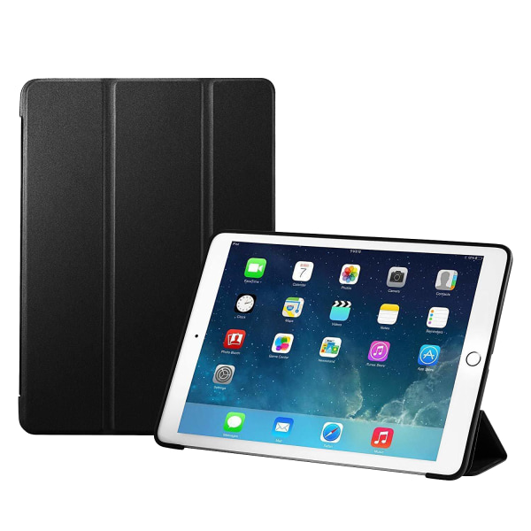 INF iPad-etui 9,7 tommer iPad 5/6 iPad Air 1/2 Smart Cover-etui Sort