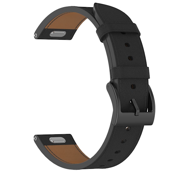 Armband i äkta Läder för Samsung Watch 4 5 6 7 Svart