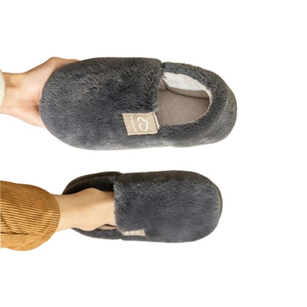 Cloud Slippers mørkegrå, tykke, bløde såler XL