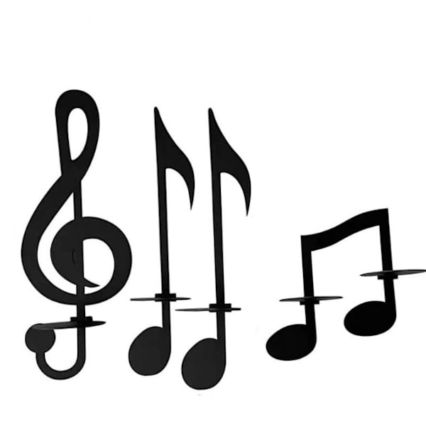 Vintage europeisk stil ljushållare Musikställ väggdekor 4 Pack