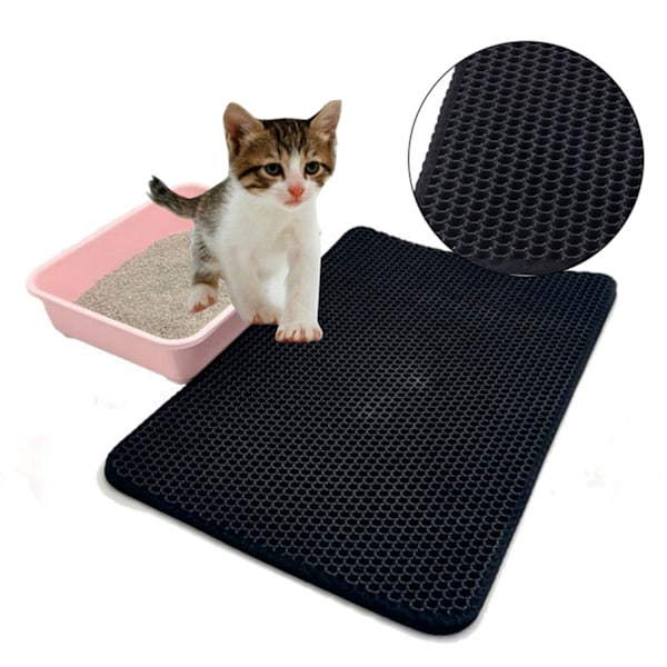 Kattsandsmatta Kattlådematta Svart