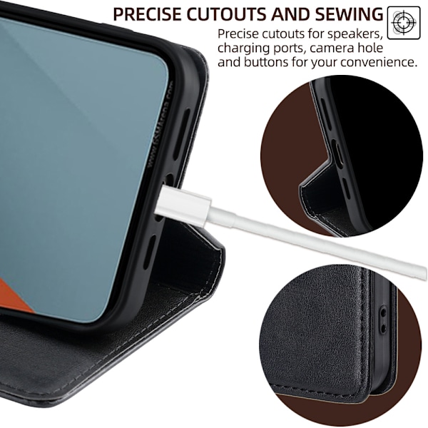 Flip Case til Redmi Note 14 5G - Sort