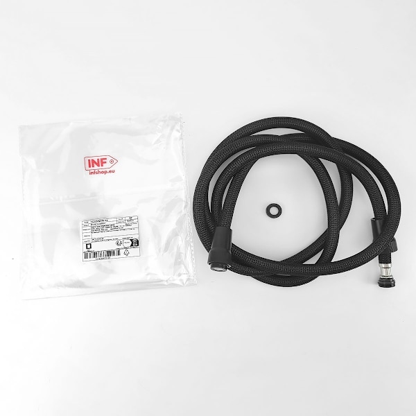 2 Meter Sort Nylon Anti-Eksplosions Bruseslange med PP Hætte