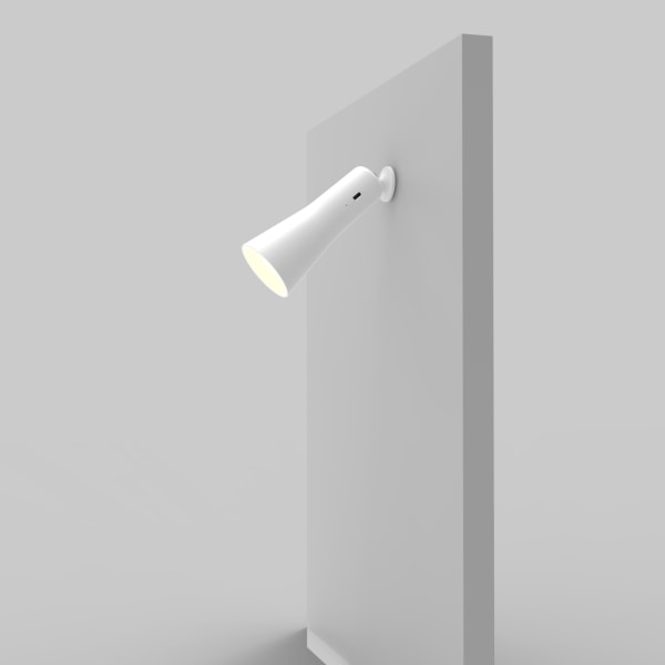 Multifunktionel 3 i 1 magnetisk bærbar bordlampe Hvid Hvid