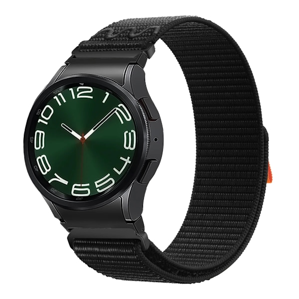 Svart armband i vävd nylon för Samsung Watch 6/5/4