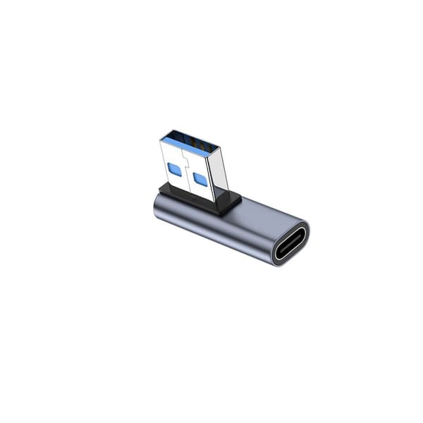 2-pack vinklad USB-C hona till USB-A hane adapter: Ström- och dataöverföring