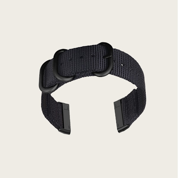 Nylon Canvas Armband för Fitbit Versa 3/Sense Svart