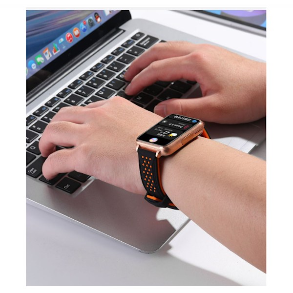 Silikone urrem til Huawei/Samsung/Garmin Orange 26 mm