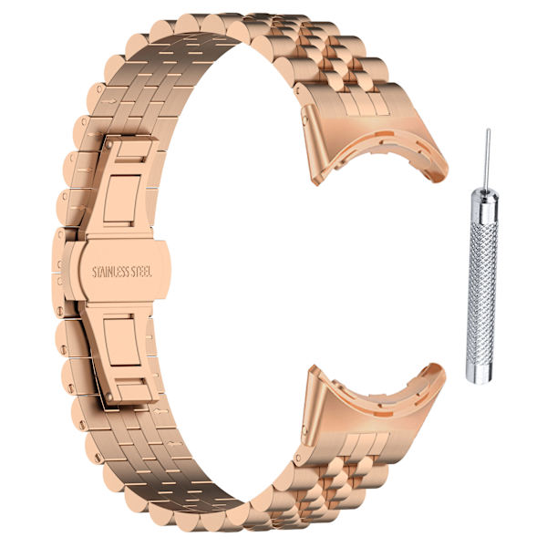 Google Pixel Watch3 45 mm rem i rustfrit stål Rose guld