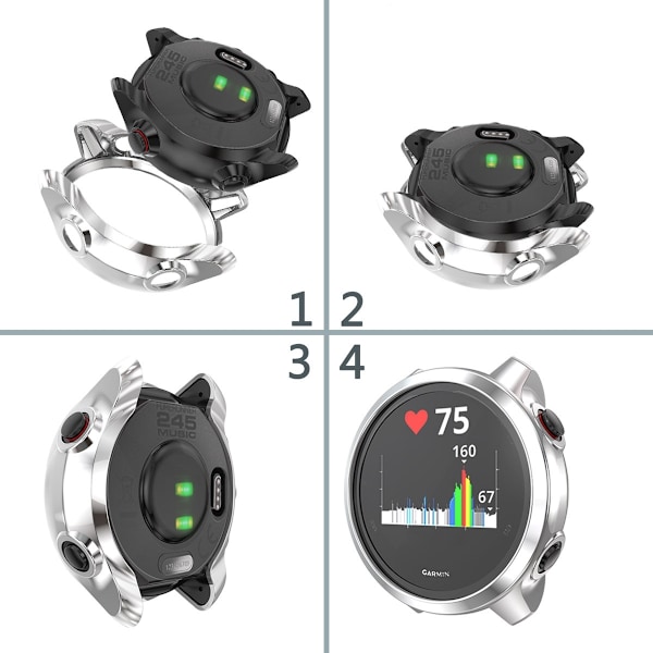 Suojakotelo Garmin Forerunnerille Hopea