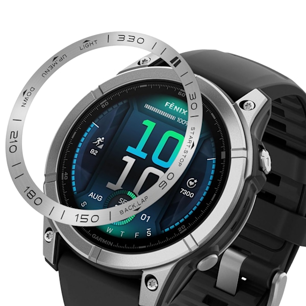 Rustfri stålkantring til Garmin Fenix 8 Sølv 51 MM