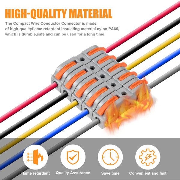 2 In 2 Out Quick Wiring Kabel Kompakt elektrisk kontakt