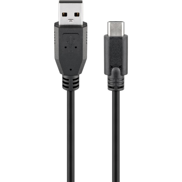 Goobay USB 2.0-kabel (USB-C™ till USB A), svart