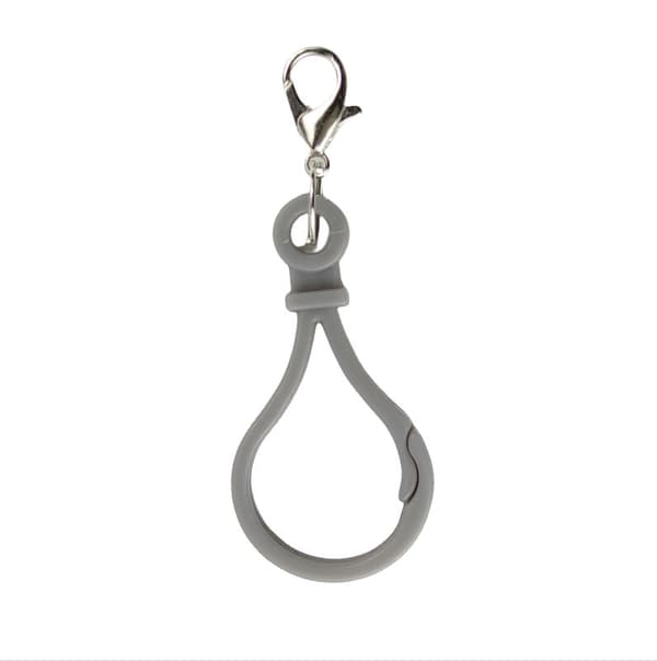 20 stk. Dobbeltcirkel Hummerlås i Plastik Grey Grey