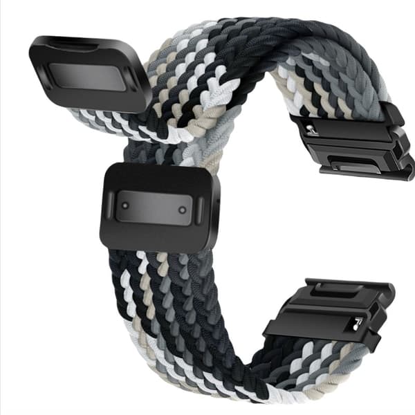 Snabbfäste Magnetiskt Spänne Elastisk Flätad Nylonrem kompatibelt med Garmin Fenix-serien MultiColor 20 mm MultiColor 20 mm