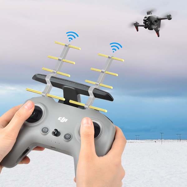 1 par 2,4-Ghz Yagi-UDA antennområdesförlängare signalförstärkare för DJI Avata/FPV Flerfärgad