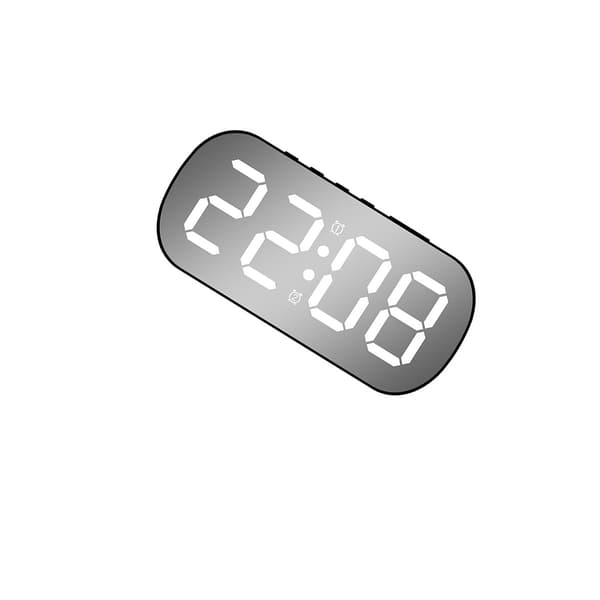 LED digital väckarklocka med temperaturvisning, evighetskalender och 24-timmarsformat för sovrum och kontor Black Black