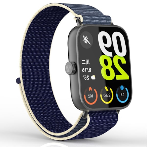 Redmi Watch 5/4 flätad nylonrem Blå + Vit