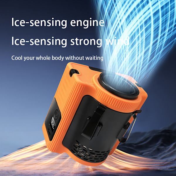 N610 Taljeventilator: Bærbar, Genopladelig, Clip-on Orange