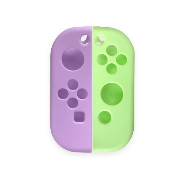 Silikone beskyttende etui til Switch Joycon Grøn+lilla