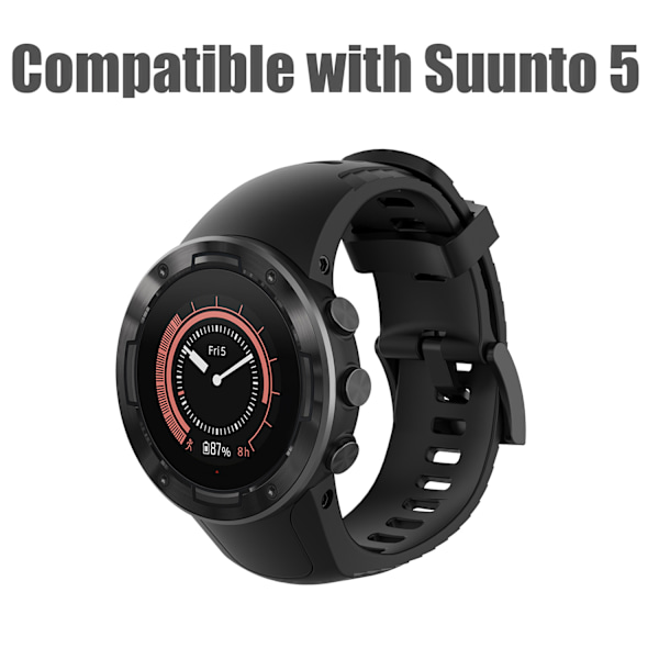 INF Kellon rannekoru Suunto 5 Musta