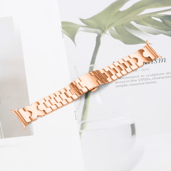 Elegant rustfrit stålrem til Samsung Watch7 47mm Ultra Rose guld
