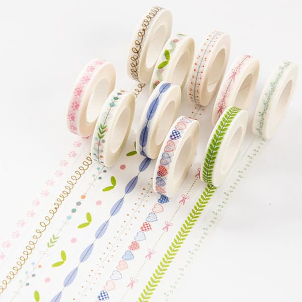 Washi-tejp set - 10 rullar Brown Brown