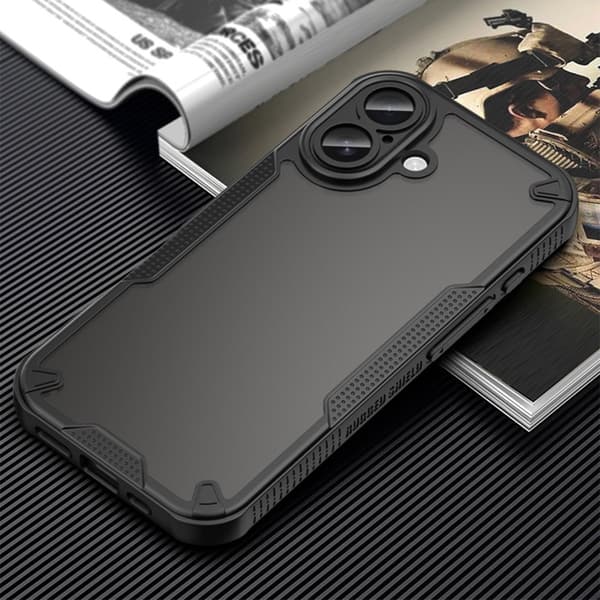 Svart TPU+PC Full Coverage Stötsäkert Skal Kompatibelt med iPhone 17