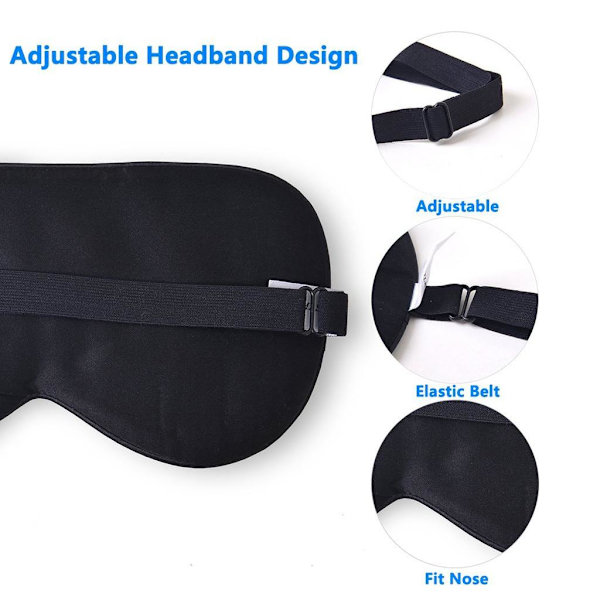 INF Sovmask 100% silke Svart