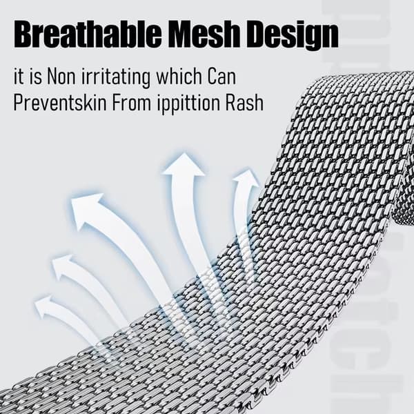 Milanese Loop Klockarmband för Smartklockor Silver 20 mm Silver 20 mm