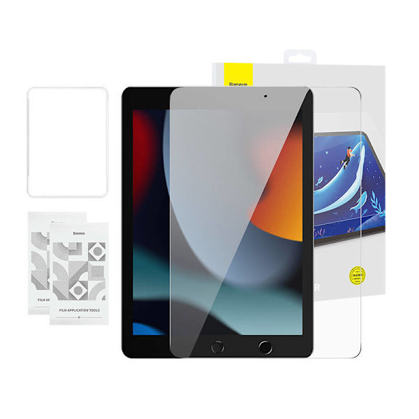 Tempered Glass Baseus Crystal 0,3 mm iPad Pro/Air3/ 10,2" iPad 7/8/9 (2szt.) + puhdistussarja