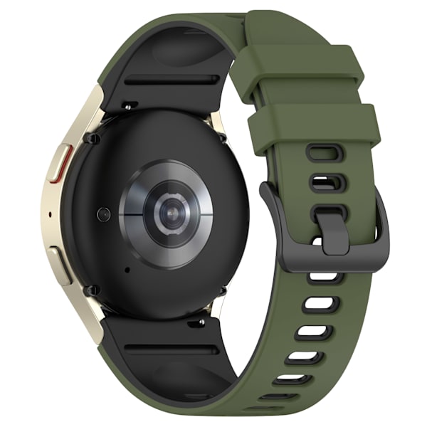 Tvåfärgad klockarmband för Samsung Galaxy Watch 4/5/6/6 Classic Grön