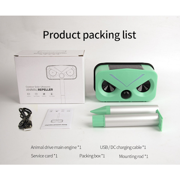 Soldriven gnagare repeller