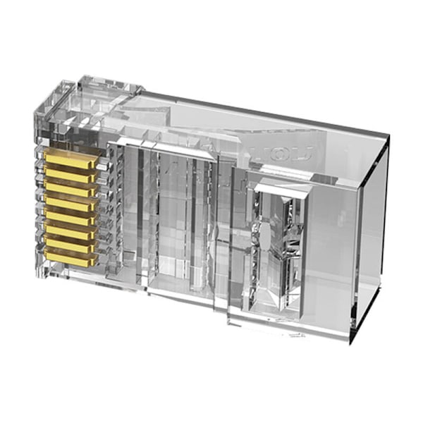 Pistoke RJ45 CAT6 UTP Liitin Tuuletus IDDR0-100 Läpinäkyvä 100 kpl.