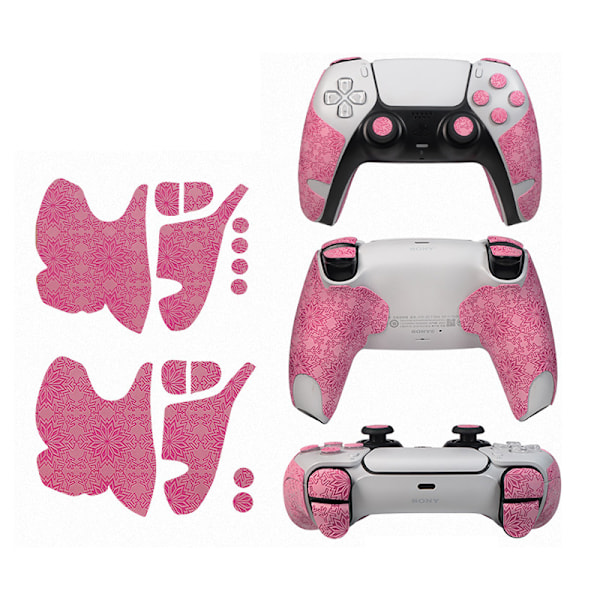Forbedr dit greb: Pink Snowflake Grip til Sony PS5 Controller