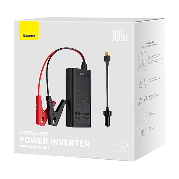 Power Inverter Baseus 300W (24V CN/EU) (svart)