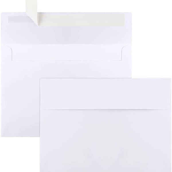 Klassiska vita A1-kuvert - 50-pack (9,3x13,1 cm)