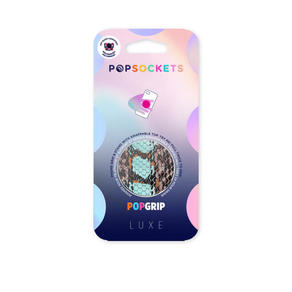 POPSOCKETS Embossed Metal Water Snake Avtagbart Grip med Ställfunktion LUXE