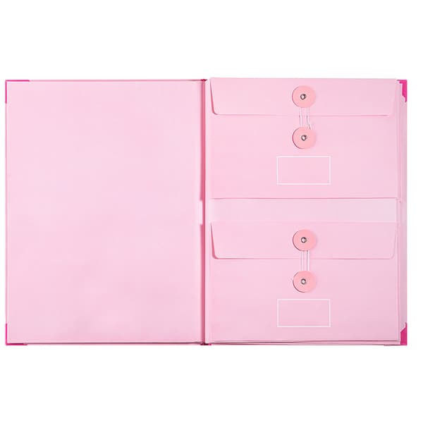 Dragspelsmapp, A4-storlek med expanderande filfack Pink Pink