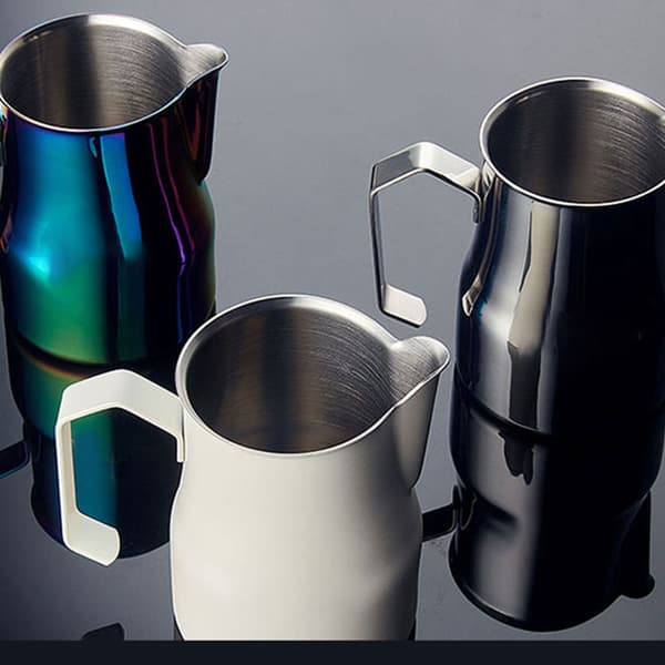 304 Rustfrit Stål Kaffe Mælkeskumningskande 350ml White White