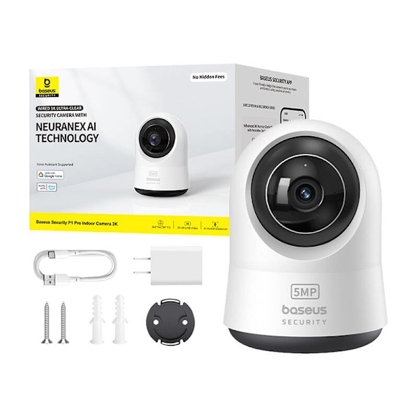 Baseus P1 Pro 3K inomhuskamera (vit)