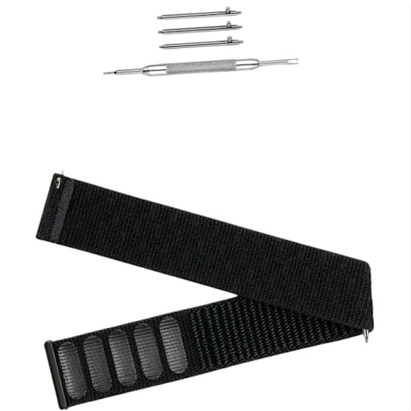 Garmin-yhteensopiva nailoninen kellonhihna 22 mm - Forerunner 245/255/265M Musta