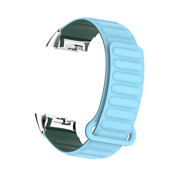 Stilfuldt magnetisk silikonearmbånd til Fitbit Charge 6 Blå