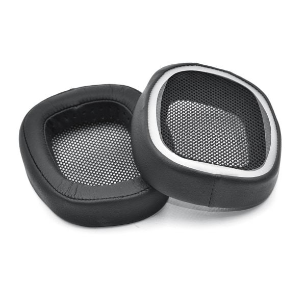 2-pack svarta öronkuddar i proteinläder för Logitech G433 G Pro Svart