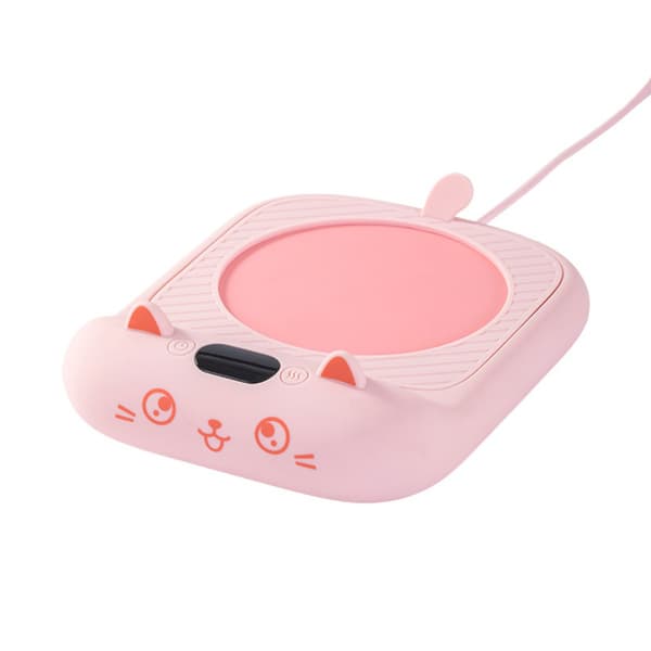 Kopvarmer med 4 temperaturindstillinger, timerstyring og hurtig metalopvarmning Pink Pink