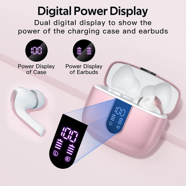 INF Trådløse høretelefoner med mikrofon og touch-kontrol Pink