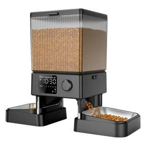 Oneisall dobbelt automatisk dyrefoderdispenser uden WIFI