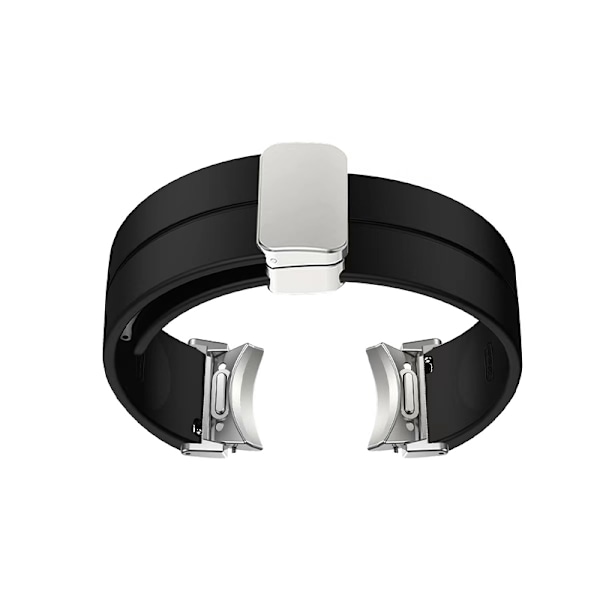 20 mm silikon urrem med sort spænde Grå   Black Black