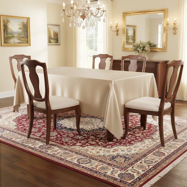 Satin polyester borddug skridsikker foldbar til udendørs bryllupper, restauranter og fester med blød satinfølelse og nem vedligeholdelse S S